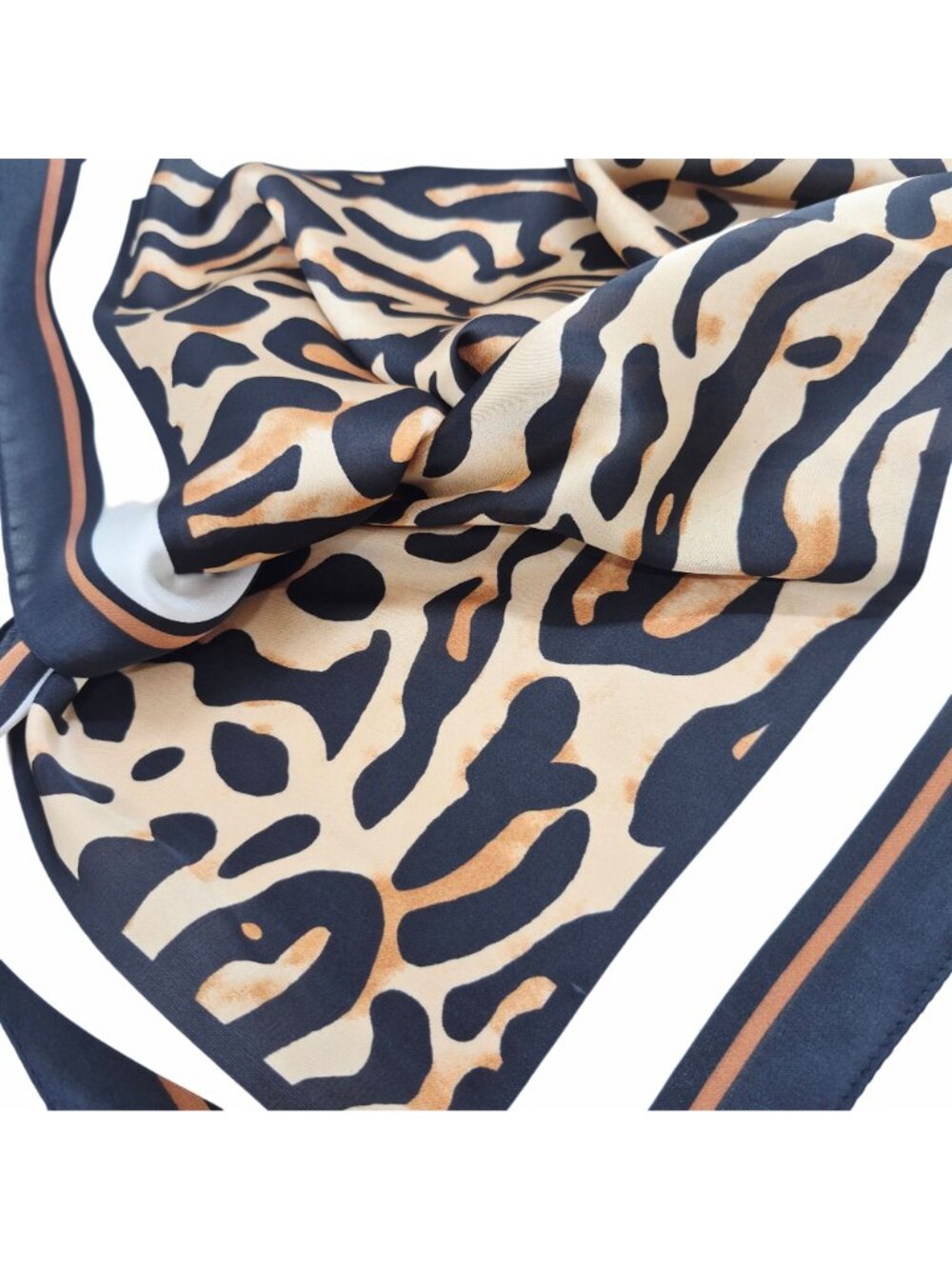 ✨Elegant Bandana Square Scarf Silky Satin Animal Print Leopard Fashion Accessory - Picture 5 of 6
